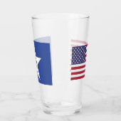 Patriottisch glas met vlag van Houston (Links)