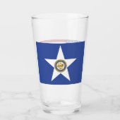 Patriottisch glas met vlag van Houston (Voorkant)