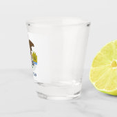 Patriottisch glas met vlag van Illinois (Rechts)