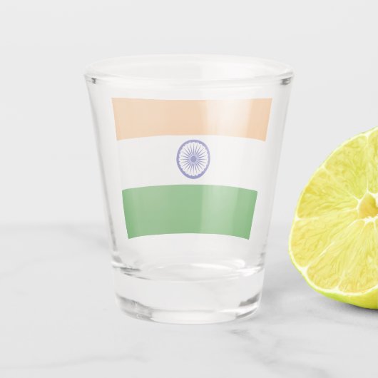 Patriottisch glas met vlag van India (Achterkant)