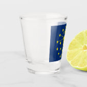 Patriottisch glas met vlag van Indiana (Links)