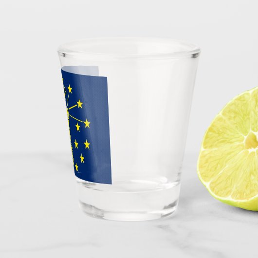 Patriottisch glas met vlag van Indiana (Rechts)