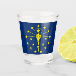 Patriottisch glas met vlag van Indiana