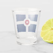 Patriottisch glas met vlag van Indianapolis (Achterkant)
