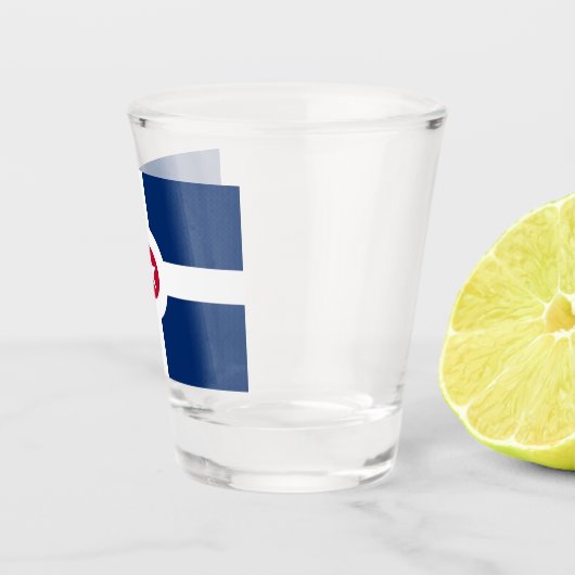 Patriottisch glas met vlag van Indianapolis (Rechts)