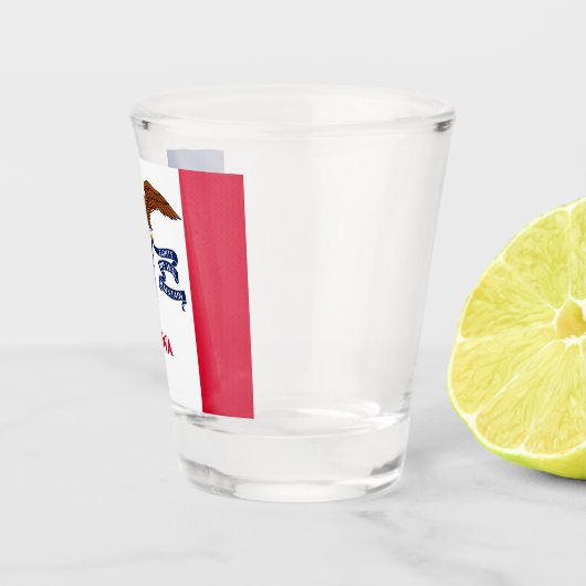 Patriottisch glas met vlag van Iowa (Rechts)