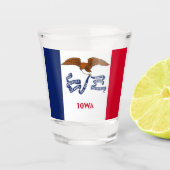 Patriottisch glas met vlag van Iowa (Voorkant)