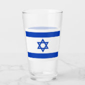 Patriottisch glas met vlag van Israël (Achterkant)