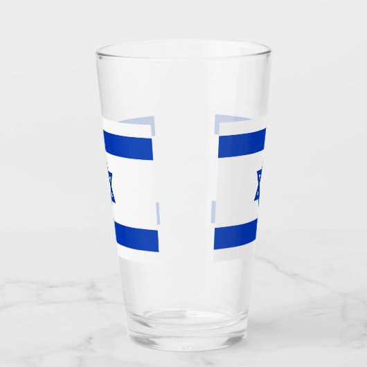 Patriottisch glas met vlag van Israël (Links)