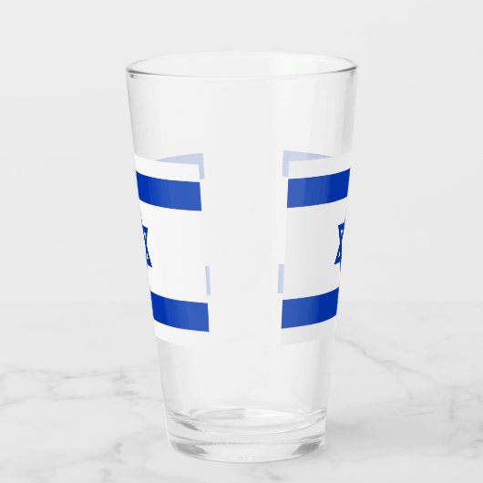 Patriottisch glas met vlag van Israël (Rechts)