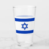 Patriottisch glas met vlag van Israël (Voorkant)