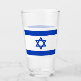 Patriottisch glas met vlag van Israël