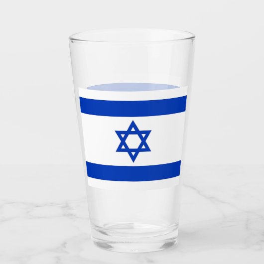 Patriottisch glas met vlag van Israël (Voorkant)
