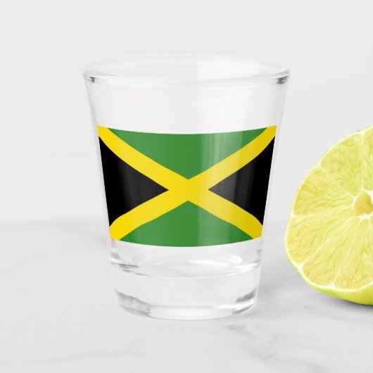 Patriottisch glas met vlag van Jamaica (Voorkant)