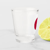 Patriottisch glas met vlag van Japan (Links)