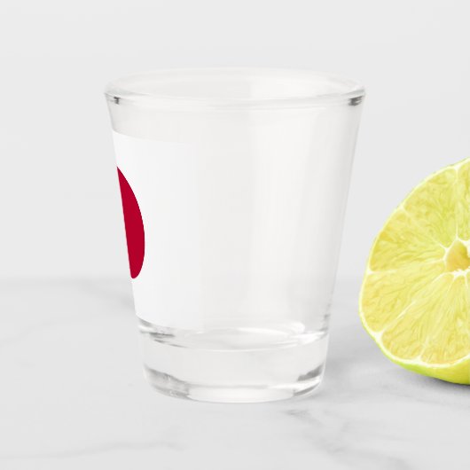 Patriottisch glas met vlag van Japan (Rechts)