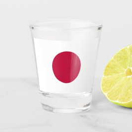 Patriottisch glas met vlag van Japan
