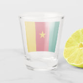Patriottisch glas met vlag van Kameroen (Achterkant)