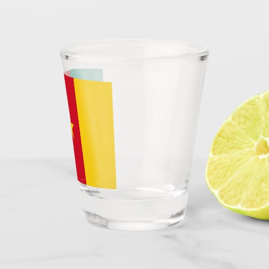 Patriottisch glas met vlag van Kameroen (Rechts)