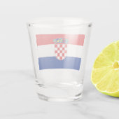 Patriottisch glas met vlag van Kroatië (Achterkant)