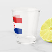 Patriottisch glas met vlag van Kroatië (Rechts)
