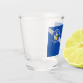 Patriottisch glas met vlag van Las Vegas (Links)