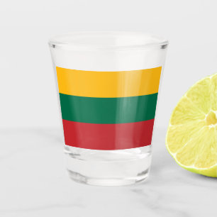 Patriottisch glas met vlag van Litouwen