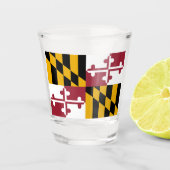Patriottisch glas met vlag van Maryland (Voorkant)