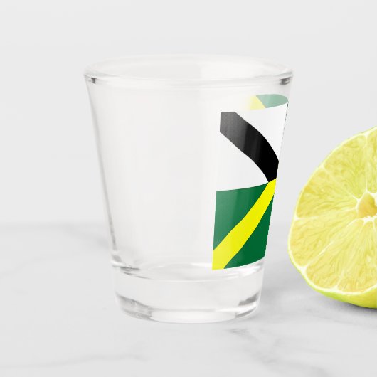 Patriottisch glas met vlag van Monterey (Links)