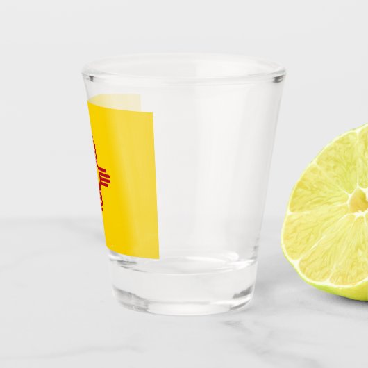 Patriottisch glas met vlag van New Mexico (Rechts)