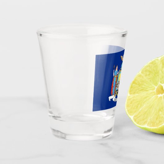 Patriottisch glas met vlag van New York (Links)