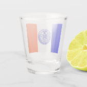 Patriottisch glas met vlag van New York City (Achterkant)