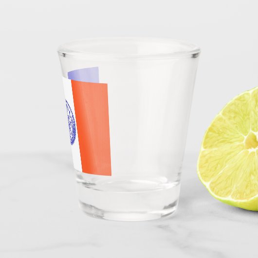 Patriottisch glas met vlag van New York City (Rechts)