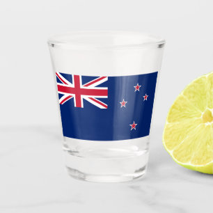Patriottisch glas met vlag van Nieuw-Zeeland