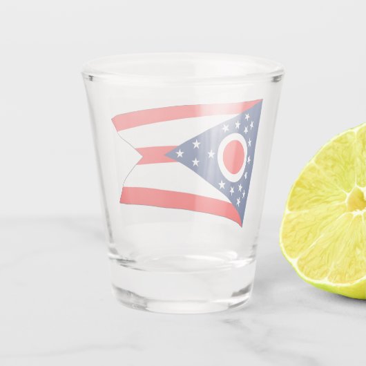 Patriottisch glas met vlag van Ohio (Achterkant)