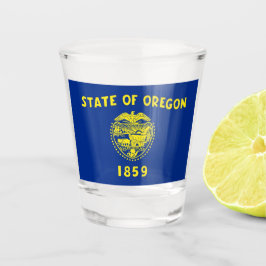 Patriottisch glas met vlag van Oregon