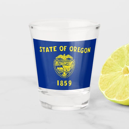 Patriottisch glas met vlag van Oregon (Voorkant)
