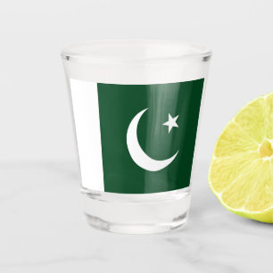 Patriottisch glas met vlag van Pakistan