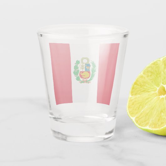 Patriottisch glas met vlag van Peru (Achterkant)