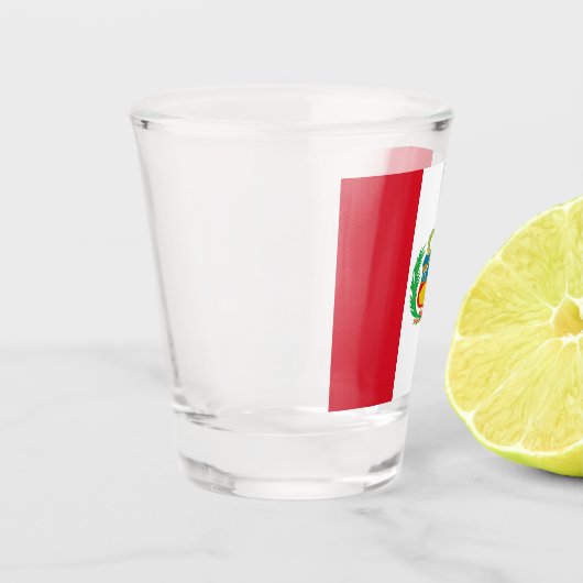 Patriottisch glas met vlag van Peru (Links)