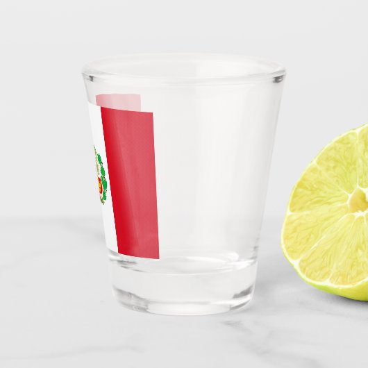 Patriottisch glas met vlag van Peru (Rechts)