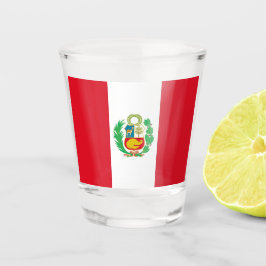Patriottisch glas met vlag van Peru
