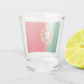 Patriottisch glas met vlag van Portugal (Achterkant)