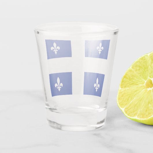 Patriottisch glas met vlag van Quebec (Achterkant)