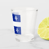 Patriottisch glas met vlag van Quebec (Rechts)