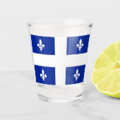 Patriottisch glas met vlag van Quebec (Voorkant)