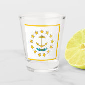 Patriottisch glas met vlag van Rhode Island (Voorkant)