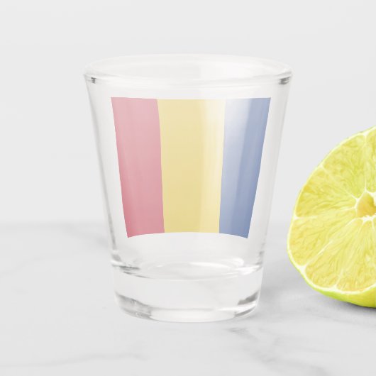 Patriottisch glas met vlag van Roemenië (Achterkant)