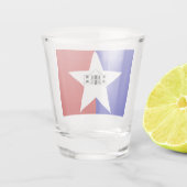 Patriottisch glas met vlag van San Antonio (Achterkant)