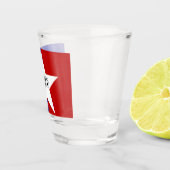 Patriottisch glas met vlag van San Antonio (Rechts)